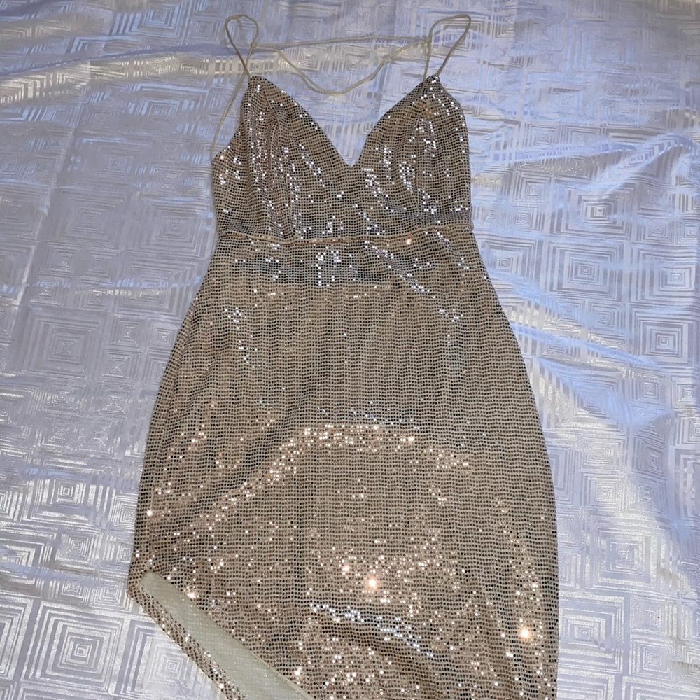 ROSE GOLD MINI DRESS